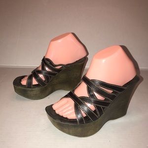 Vtg 90s Y2K Candies Platform Wedge Sandals Sz 6.5
